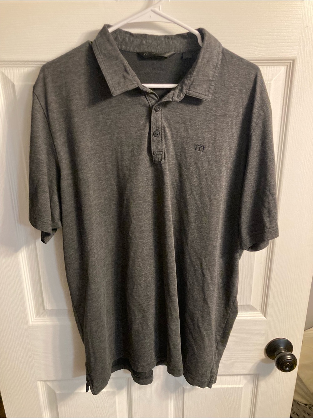 Travis Mathew Charcoal Gray Short-Sleeve Polo